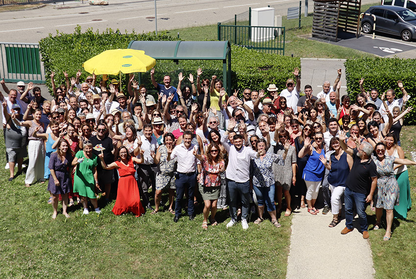 Employés de la société Vilmorin Jardin au siège social situé à St Quentin Fallavier en Isère.